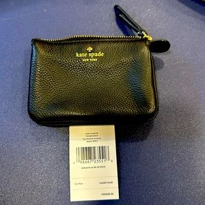 Kate Spade Larchmont Avenue Mini Natasha Black Leather Wallet WLRU5019